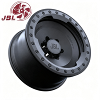 Jantes forgées tout-terrain 18-26 pouces, noir mat, Beadlock intégral, rivets, déport négatif, concaves profondes, 6x139.7, pour 4x4, SUV, camion