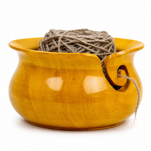 Premium Handmade Wooden Handi Yarn Bowl for Knitting and Crochet - Product Image 3
