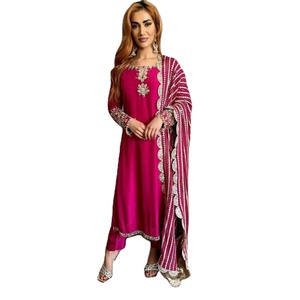 Traje Salwar Islámico para Mujer Estilo Bangladesh, Tela Viscosa Multicolor, Ropa de Fiesta, Varios Colores Opcionales, Marca SIE, Logotipo Personalizado - Product Image 1