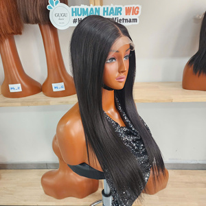 Perruques sans colle en cheveux humains, densité 200%, perruques Lace Front ultra-lisses avec closure, dentelle pré-coupée, pré-décolorées - Product Image 5