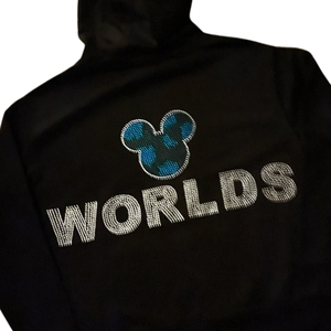 Sweat à capuche unisexe de luxe avec strass et lettres en cristal, style streetwear hip-hop, mode diamant, hiver, coupe oversize - Product Image 2