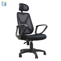 Chaise de bureau ergonomique moderne entièrement en maille pour superviseur, hauteur réglable, base pivotante en plastique, roulettes robustes, vérin à gaz, inclinable
