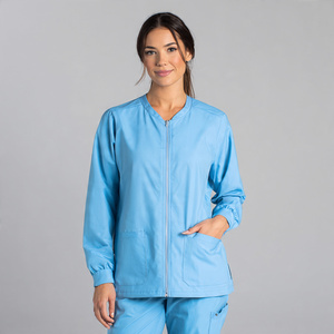 Chaqueta Médica Unisex de Punto con Cierre y Bolsillos, Manga Larga, Transpirable y Cómoda, Uniforme de Enfermería - Product Image 4