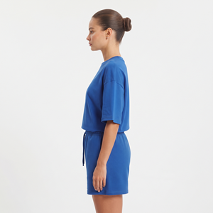 Ensemble T-shirt et short oversize tendance pour femme 2026 – Tenue décontractée deux pièces respirante pour l'été - Product Image 3