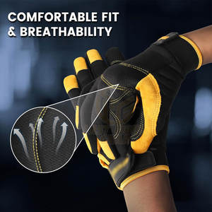 Guantes Profesionales de Mecánico para Reparaciones con Dorso Transpirable y Agarre Fuerte en la Palma - Product Image 4