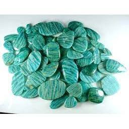 Lote de cabujón de piedras preciosas de amazonita natural, piedras preciosas de cuarzo de forma mixta para la fabricación de joyas - Product Image 2