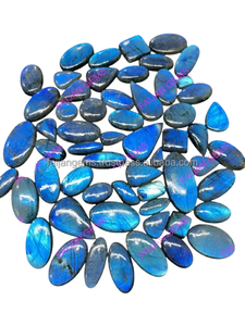 Cabochon de labradorite naturelle de haute qualité, pierre précieuse lâche faite à la main pour la fabrication de bijoux, taille et forme personnalisables, couleur bleue, troisième qualité - Product Image 4