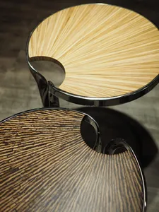 Modern Metal Coffee <b>Table</b> Wood Top Portable Storage Minimalist Living Room Decor Designer Luxury <b>Side</b> <b>Table</b> Contemporary Home - Product Image 2