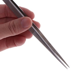 Pinzas rectas con punta electrónica de acero inoxidable de 18 cm de largo - Product Image 5