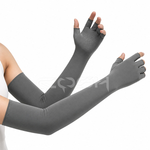 Unisex Fingerless <b>Arm</b> <b>Sleeve</b> Gloves UV Protection Long <b>Compression</b> Gloves For Cycling, Driving, Sports And Sun Protection - Product Image 4