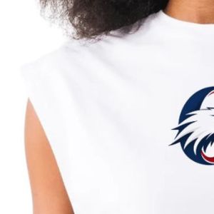 Camiseta Deportiva Corta sin Mangas para Mujer, Blanca, Tipo Boxer, de Algodón, para Gimnasio, Fitness, Entrenamiento, Ejercicio, Ropa Deportiva - Product Image 2