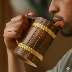 Unique Handicrafts Wooden Drink Ware Acacia <b>Wood</b> Mugs Best Finishing Custom Made <b>Rustic</b> <b>Wood</b> mug - Product Image 1