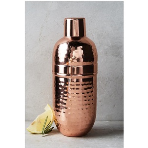 Hammered Copper Cocktail Shaker 750ml Stainless Steel Cobbler Shaker Professional Barware Set Custom Logo Wholesale <b>Bar</b> <b>Tools</b> - Product Image 1