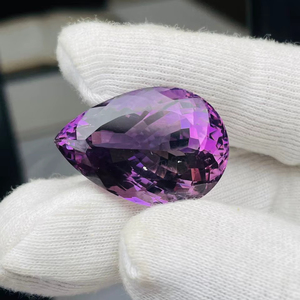 Ametyste naturelle taille poire 48,37 carats, grande taille, qualité AAA, avec lueur, belle couleur, coupe et polissage parfaits, à prix avantageux. - Product Image 6