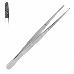 Pinzas GERALD con mango recto y puntas dentadas, puntas con dientes cruzados de 1 mm o 1,5 mm de ancho. Instrumento Quirúrgico ZETOMEDPRO - Product Image 2
