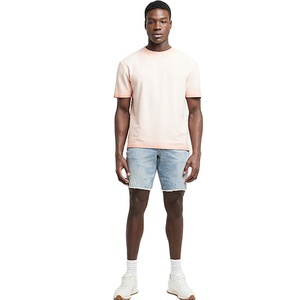T-shirt en toile respirant à séchage rapide pour homme, col confortable, coupe ajustée, polyester/coton, qualité supérieure, couleur orange délavé - Product Image 3