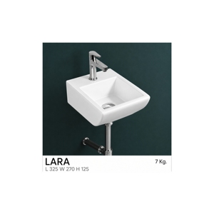 Lave-linge mural carré Lara, finition polie, design minimaliste, capacité 12L, 325x270x125mm - Product Image 1