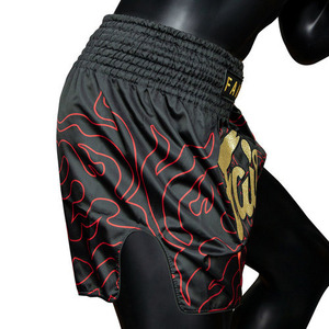 Pantalones Cortos de Satén de Corte Clásico para Muay Thai, Kickboxing, Entrenamiento, Transpirables, para Artes Marciales, Unisex - Product Image 4