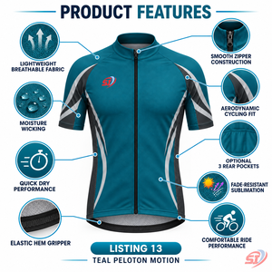 Maillot de cyclisme personnalisé pour homme, léger, respirant, coupe ajustée pour la course - Product Image 5