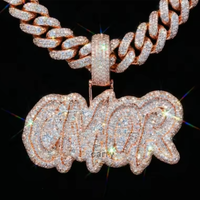 Pendentif Charme Moissanite Brillant Plaqué Argent, Sertissage Manuel, Argent Sterling 925, Style Hiphop Unisexe, Évaluation par une tierce partie, Anniversaire