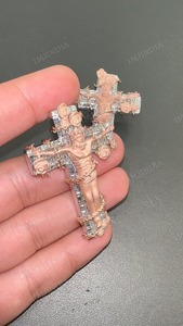 3D Cross Pendant Custom 3D <b>Iced</b> <b>Out</b> Cross Pendant Hip Hop Pendant <b>Iced</b> Pendant Luxury Rhodium Plated Men's Moissanite 925 Silver - Product Image 3