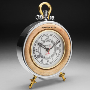 New Nordic Style Stainless Steel And Wood Material Professional Handmade <b>Roman</b> Numbers Watch Office Home Tableware Desk <b>Clocks</b> - Product Image 1