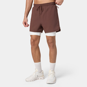 <b>Men</b>’s Dual Layer Athletic <b>Shorts</b> with Inner <b>Compression</b> Liner, Breathable Sports Training <b>Shorts</b>, Elastic Waistband Gym Running - Product Image 1