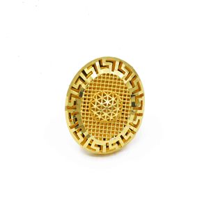Bagues de mariée plaquées or 14K, 18K, 24K style Dubaï, bagues de doigt traditionnelles, bagues de mode en or rempli, vente en gros - Product Image 3