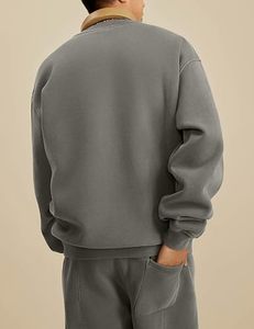 Sweat à capuche unisexe personnalisé en molleton 100 % coton, vente en gros, OEM, tendance, pour l'hiver, streetwear, écologique, séchage rapide, respirant, 340g - Product Image 4