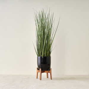 Handmade Wooden <b>Plant</b> Stand with Woven Basket Planter for Indoor <b>Plants</b> Living Room and Home Decoration - Product Image 4