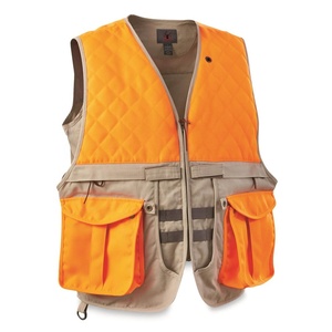 Chaleco de Caza Naranja Fluorescente de Alta Visibilidad Personalizado, Chaleco de Seguridad Acolchado con Múltiples Bolsillos para Tiro al Aire Libre y Caza en Terrenos Altos - Product Image 1