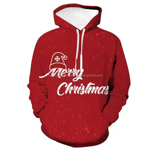 Nueva Sudadera con Capucha Navideña para Hombre, Cómoda y Moderna, 100% Poliéster, con Logotipo Personalizado, MOQ Bajo - Product Image 1