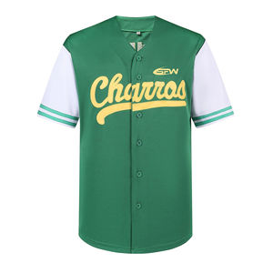 High Quality OEM Baseball Uniform Button T-<b>shirt</b> Personalized Stitched Logo Name Adult Unisex 100% <b>Polyester</b> - Product Image 2