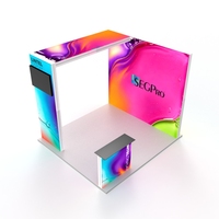 Cadre SEG modulaire rétroéclairé Lintel pour tissu tendu, caisson lumineux LED, conception de stand d'exposition, présentoirs professionnels