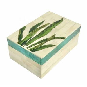 Caja de Almacenamiento de Joyería Moderna Rectangular de Madera y Hueso Hecha a Mano, Precio de Mayoreo - Product Image 4