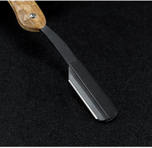 Navajas de Afeitar Profesionales de Acero Inoxidable con Mango de Madera de Alta Calidad, Cuchillas de un Solo Filo, Reutilizables y Personalizables - Product Image 5