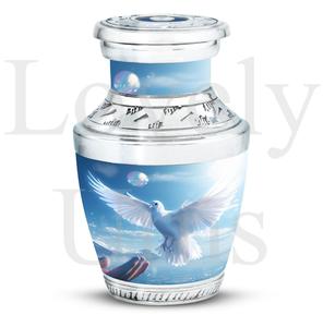 Urna funeraria decorativa para cenizas de seres queridos, urna conmemorativa sofisticada para cenizas humanas, urna de recuerdo. - Product Image 2