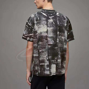 Camiseta de Hombre con Estampado Personalizado, Lavado Ácido, Estilo Vintage, Algodón Lavado, Diseño Gráfico, Ropa Moderna para Uso Diario y Cómodo - Product Image 3