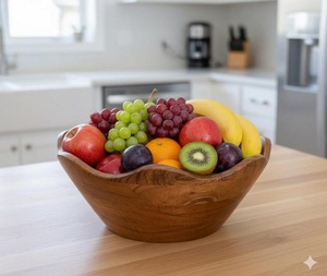 Tazón para Ensalada de Resina y Madera con Tapa, Tazón para Servir Hecho a Mano, Diseño/Color/Tamaño Personalizables - Product Image 5