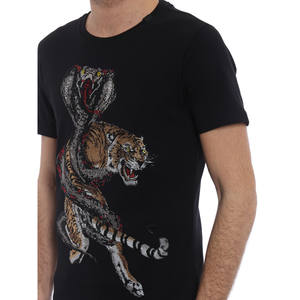 T-shirt à manches courtes col rond pour homme en coton/fibre de bambou imprimé numérique personnalisé, qualité supérieure, écologique, respirant, 240g - Product Image 3