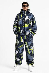 Multi Color Abstract Techwear <b>Tracksuit</b> Men’s Waterproof jacket for men Hooded Windbreaker and Cargo Jogger Set OEM Custom Nylon - Product Image 3