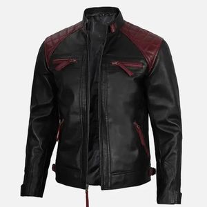 Chaqueta de Motociclista de Cuero de Oveja Genuino para Hombre, Talla Grande, Casual, Invierno, Negra, Alta Calidad, Moda Británica, Transpirable - Product Image 4