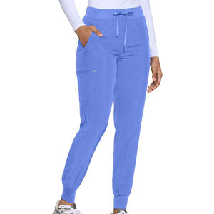 กางเกงสครับสำหรับโรงพยาบาลแบบยืดได้ ทนทาน ใช้ซ้ำได้ ทรงจ็อกเกอร์ มีหลายสี เนื้อผ้านุ่ม ระบายอากาศได้ดี เหมาะสำหรับพยาบาล - Product Image 1