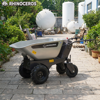 Meistverkaufter Rhinoceros KS450E Akku-Mini-Dumper 450kg Traglast 800W Motor 0-2CBM Kapazität Geländegängiger Hof-Nutzfahrzeug