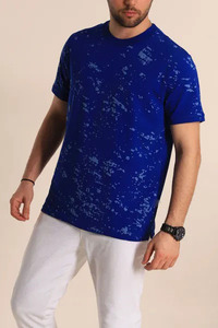 Nouvelle Arrivée Tendance Actuelle T-shirts Homme à Manches Courtes en Coton Tricoté 100% Respirant Séchage Rapide Léger Coupe Classique Motif Avant - Product Image 5