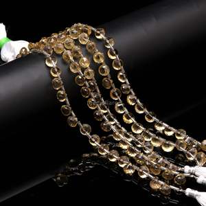 Perles de quartz citron naturel facettées en forme d'oignon 7-9MM, perles de pierre précieuse de quartz citron facettées en forme de goutte pour la fabrication de bijoux, vente en gros en vrac - Product Image 3