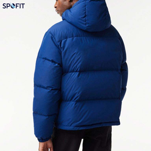 Veste matelassée à capuche verte pour homme SPOFIT, coupe-vent, épaisse, en polyester, manteau d'hiver décontracté avec fermeture éclair - Product Image 4