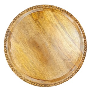 Bandeja Redonda de Madera Hecha a Mano Ecológica con Diseño Floral para Utensilios de Cocina Modernos, Servir Alimentos y Presentar Bebidas - Product Image 6