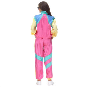 Conjunto Deportivo Y2K para Niñas, Color Rosa y Azul Neón, Sudadera con Cremallera Completa y Pantalones, Ligero, Informal, para Primavera - Product Image 5
