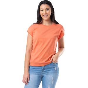 T-shirt décontracté pour femme, style simple et uni, indispensable au quotidien, à prix bas, parmi les plus vendus. - Product Image 1